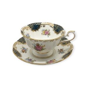 Vintage: Royal Albert ♔ Cleopatra Cup + Saucer ♔ Empress Series Bone China 1983